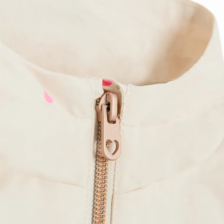 Cool Club, Kurtka dziewczęca z kapturem, beżowa