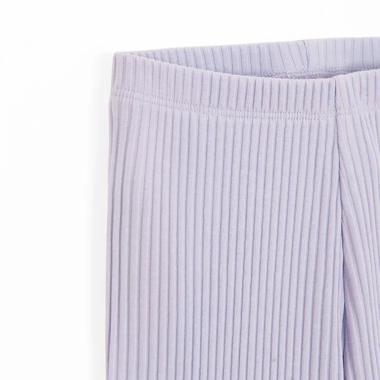 Cool Club, Legginsy dziewczęce, flare, prążkowane, fioletowe
