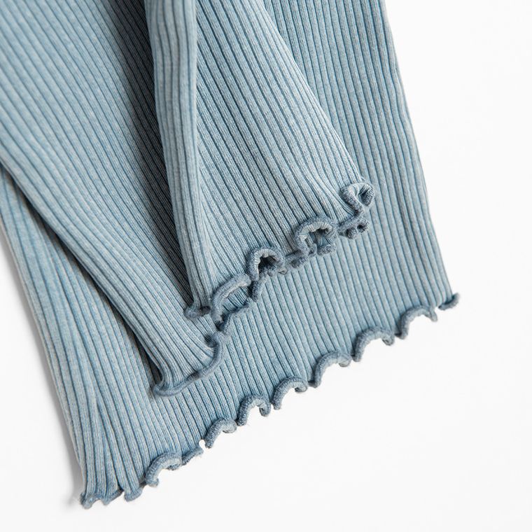 Cool Club, Legginsy dziewczęce, flare, prążkowane, niebieskie