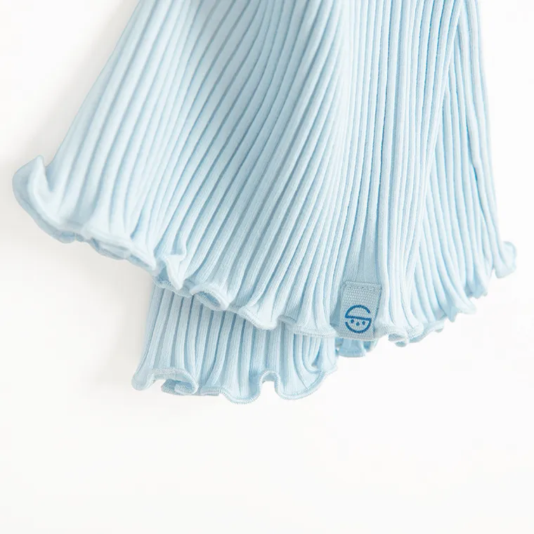 Cool Club, Legginsy dziewczęce, flare, prążkowane, niebieskie