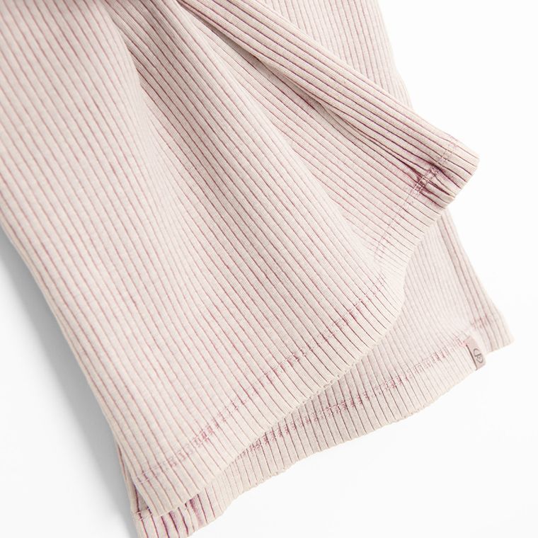 Cool Club, Legginsy dziewczęce, flare, prążkowane, różowe