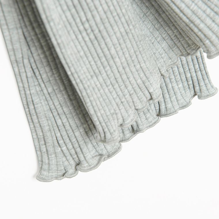 Cool Club, Legginsy dziewczęce, flare, prążkowane, szare