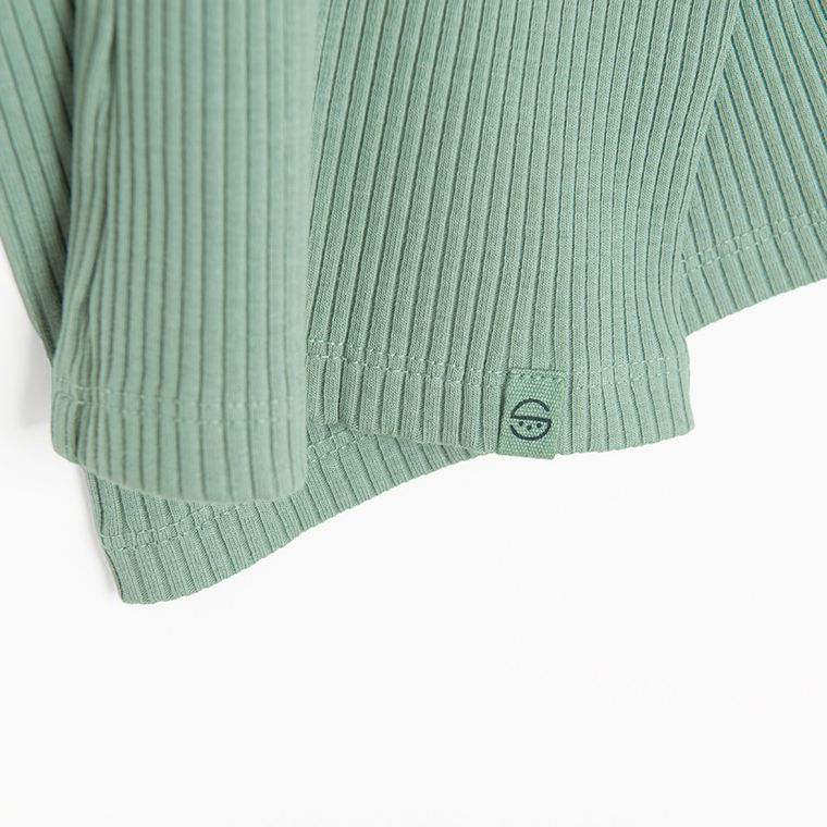 Cool Club, Legginsy dziewczęce, flare, prążkowane, zielone