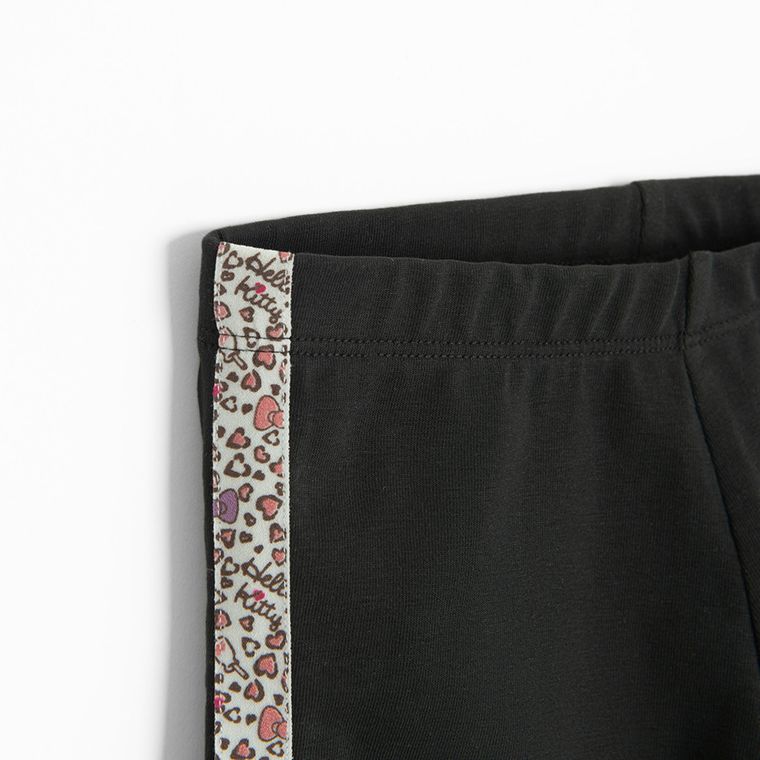 Cool Club, Legginsy dziewczęce, kolarki, czarne, Hello Kitty