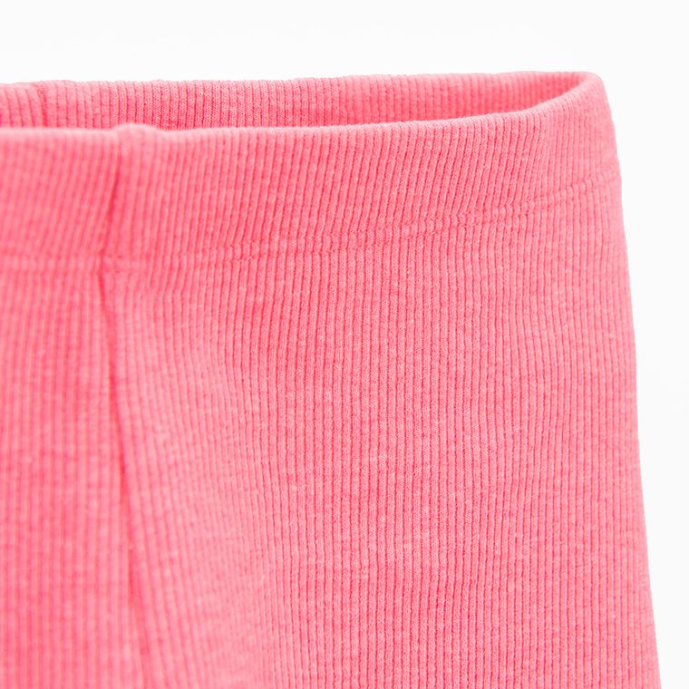 Cool Club, Legginsy dziewczęce, kolarki, prążkowane, różowe