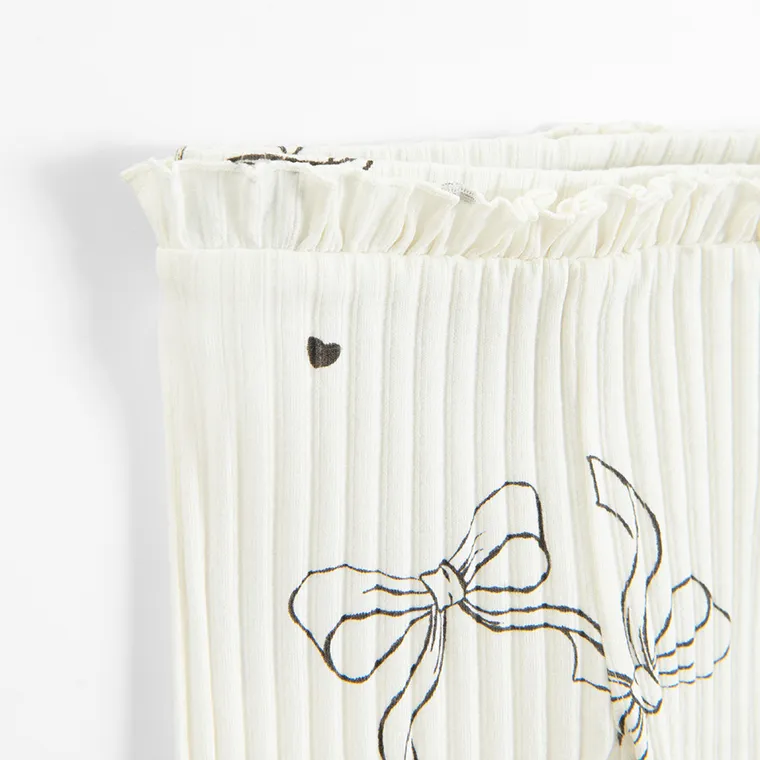 Cool Club, Legginsy dziewczęce, prążkowane, białe