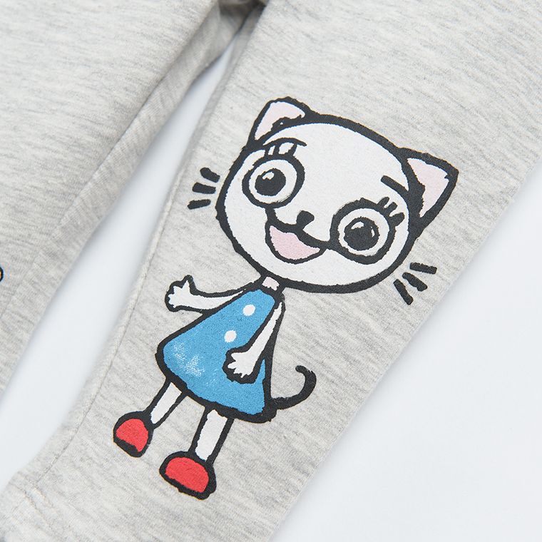 Cool Club, Legginsy dziewczęce, szare, Kicia Kocia