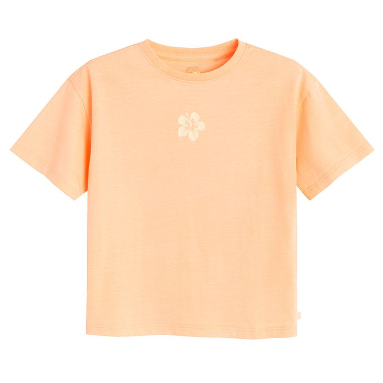 Cool Club, Luźny t-shirt dziewczęcy, pomarańczowy