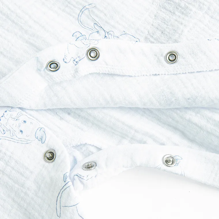 Cool Club, Pajac chłopięcy, muślinowy, biały, Dumbo