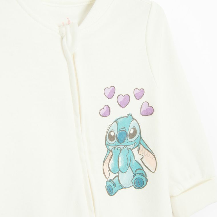 Cool Club, Pajac dziewczęcy, biały, Lilo i Stitch, zestaw, 2 szt.