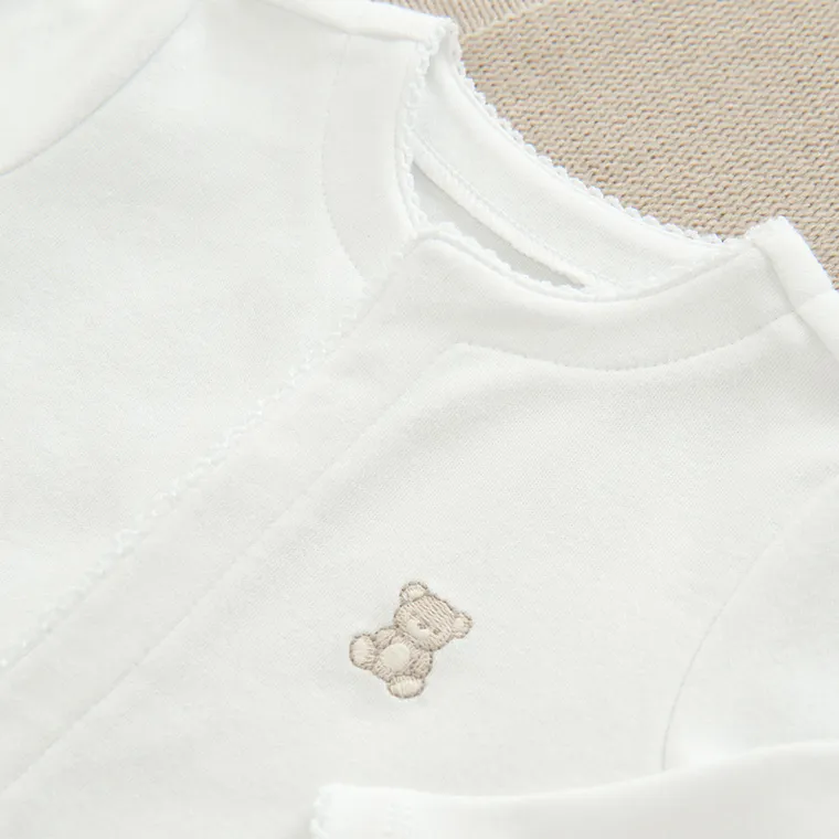 Cool Club, Pajac niemowlęcy, bawełna organiczna, biały