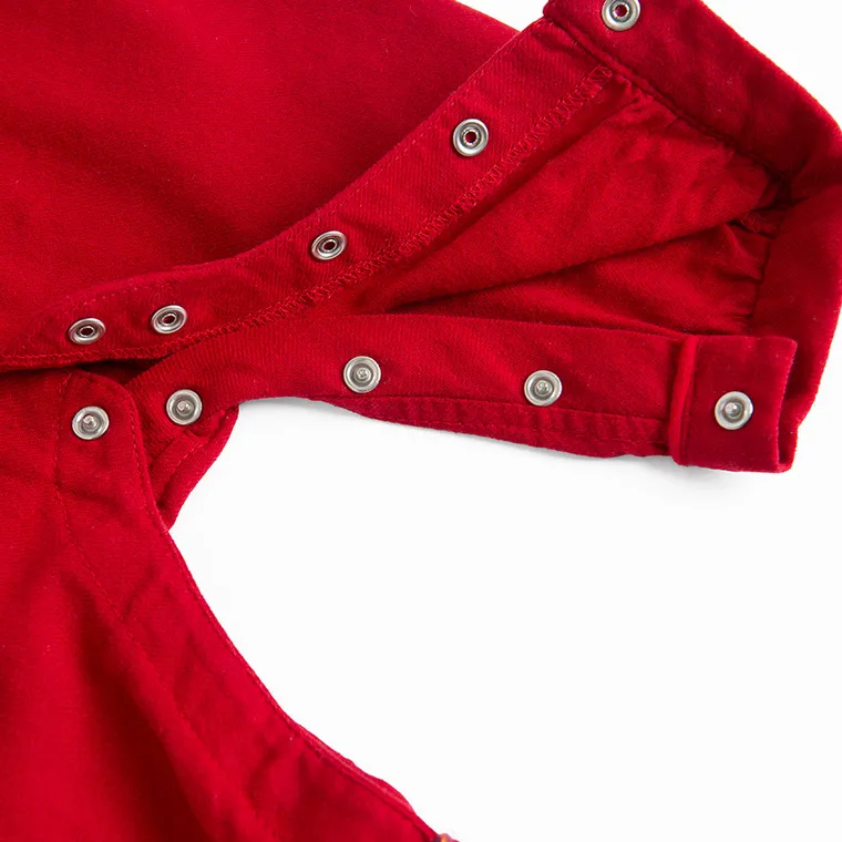 Cool Club, Pajac niemowlęcy, flanelowy, czerwony