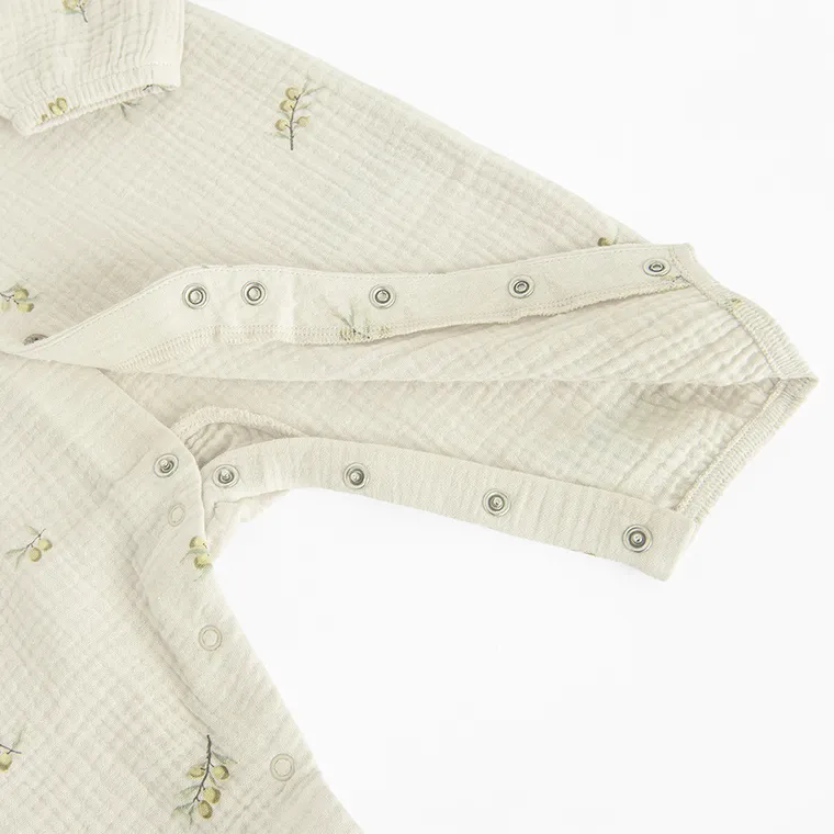 Cool Club, Pajac niemowlęcy, muślinowy, beżowy