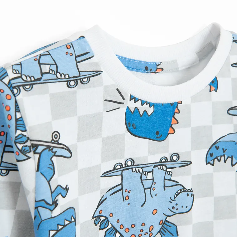 Cool Club, Piżama chłopięca, biało-szara