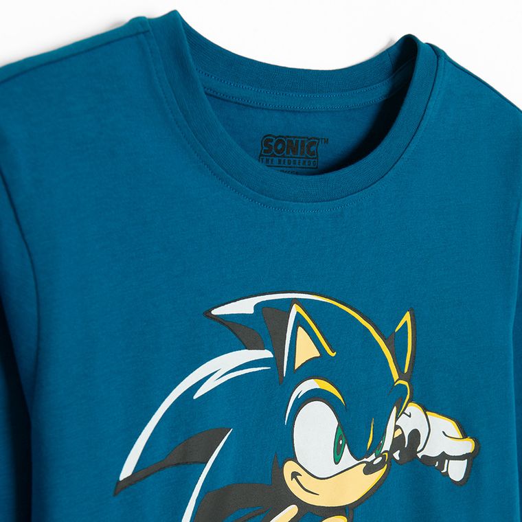 Cool Club, Piżama chłopięca, niebieska, Sonic the Hedgehog