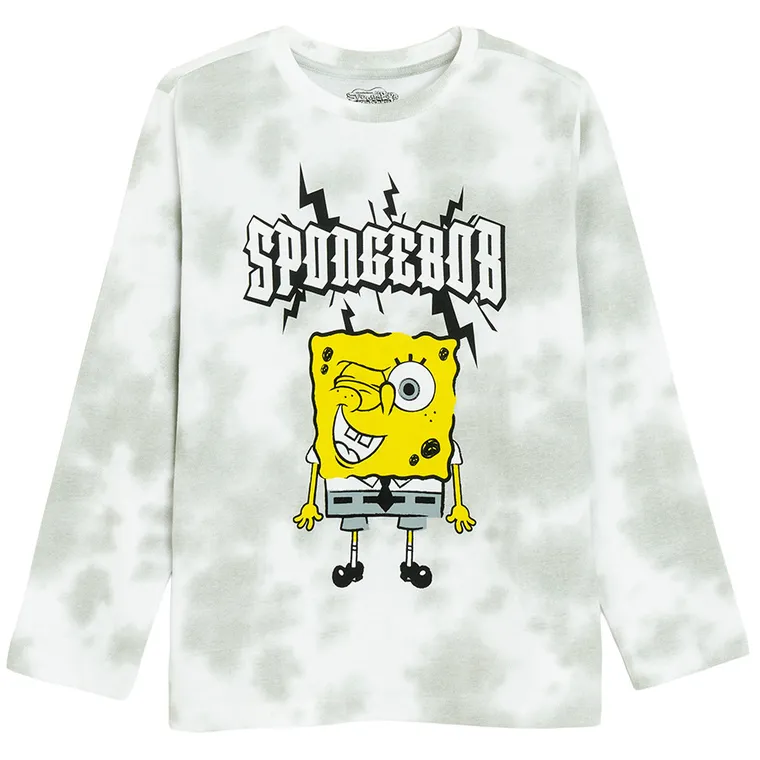 Cool Club, Piżama chłopięca, szara, SpongeBob