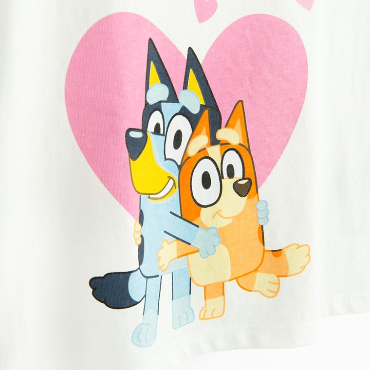 Cool Club, Piżama dziewczęca, biała, Bluey