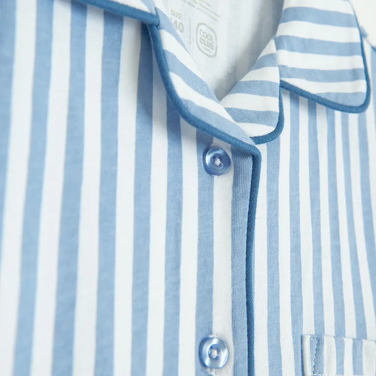 Cool Club, Piżama dziewczęca, biało-niebieska, Lilo i Stitch