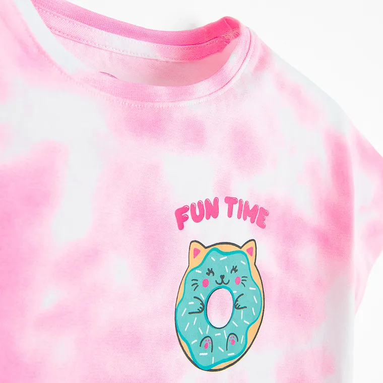 Cool Club, Piżama dziewczęca, różowo-biała