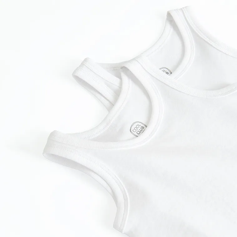 Cool Club, Podkoszulek chłopięcy, biały, zestaw, 2 szt.