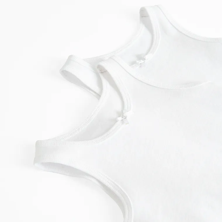 Cool Club, Podkoszulek dziewczęcy, biały, zestaw, 2 szt.