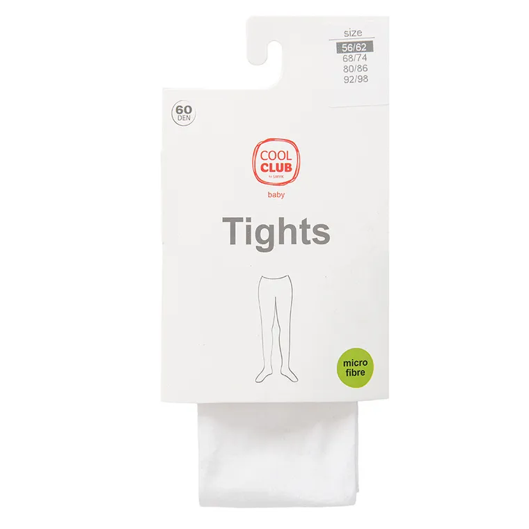 Cool Club, Rajstopy dziewczęce, 60 DEN, białe