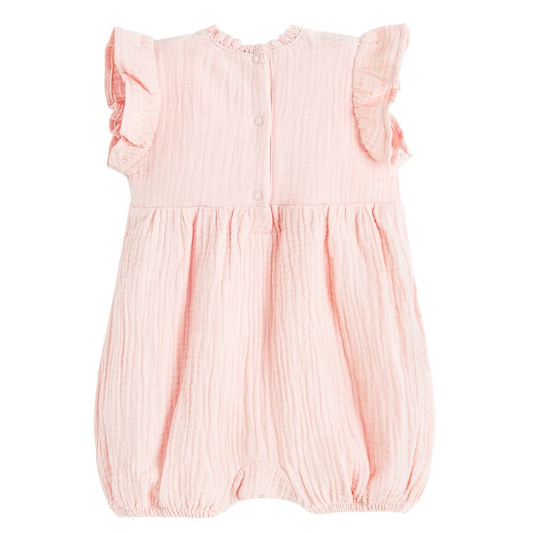 Cool Club, Rampers dziewczęcy, muślinowy, różowy