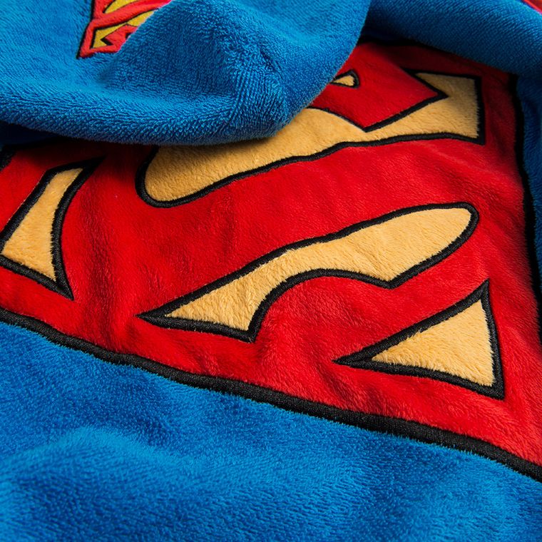 Cool CLub, Ręcznik kąpielowy chłopięcy z kapturem, niebieski, Superman