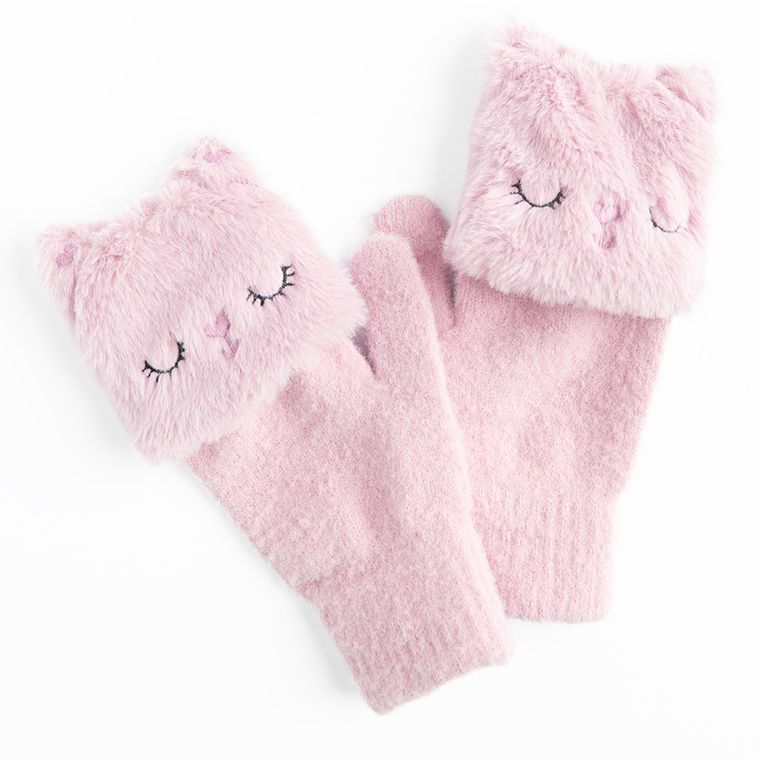 Cool Club, Rękawiczki dziewczęce bez palców, różowe
