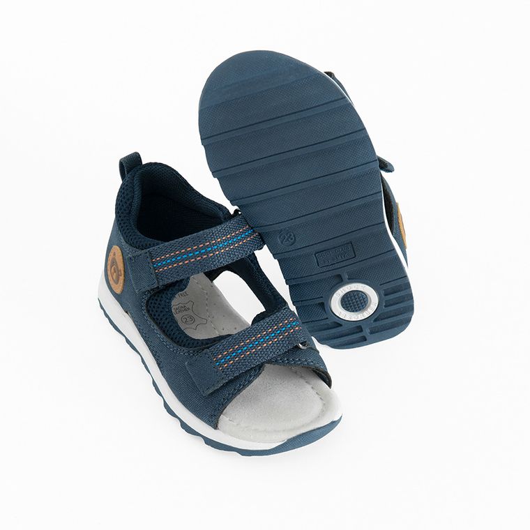 Cool Club, Sandały chłopięce, granatowe, skórzana wkładka