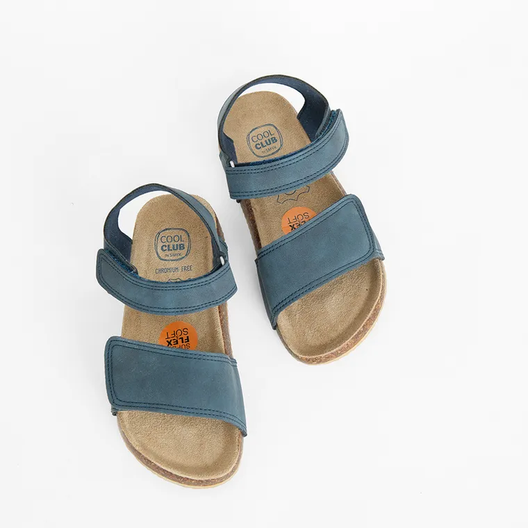 Cool Club, Sandały chłopięce, granatowe, skórzana wkładka