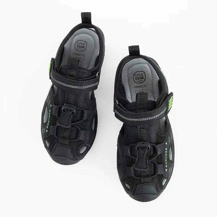 Cool Club, Sandały chłopięce, skórzana wkładka, czarne