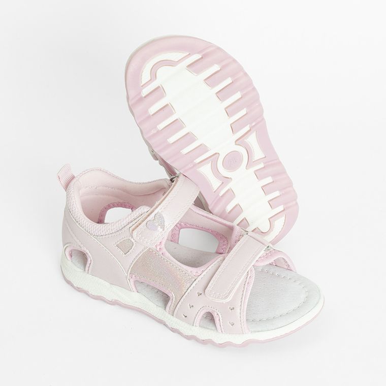 Cool Club, Sandały dziewczęce, różowe, skórzana wkładka