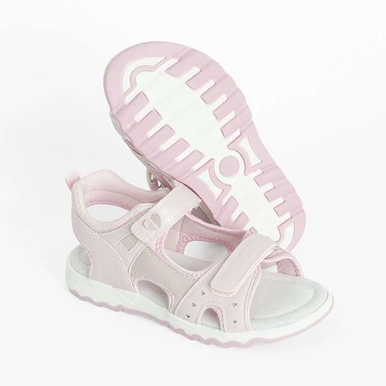 Cool Club, Sandały dziewczęce, różowe, skórzana wkładka