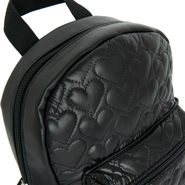 Cool Club, Serduszka, plecak z breloczkiem, czarny