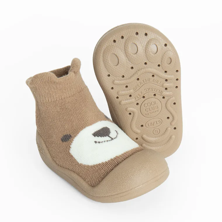 Cool Club, Skarpetobuty chłopięce, brązowe, podeszwa Barefoot