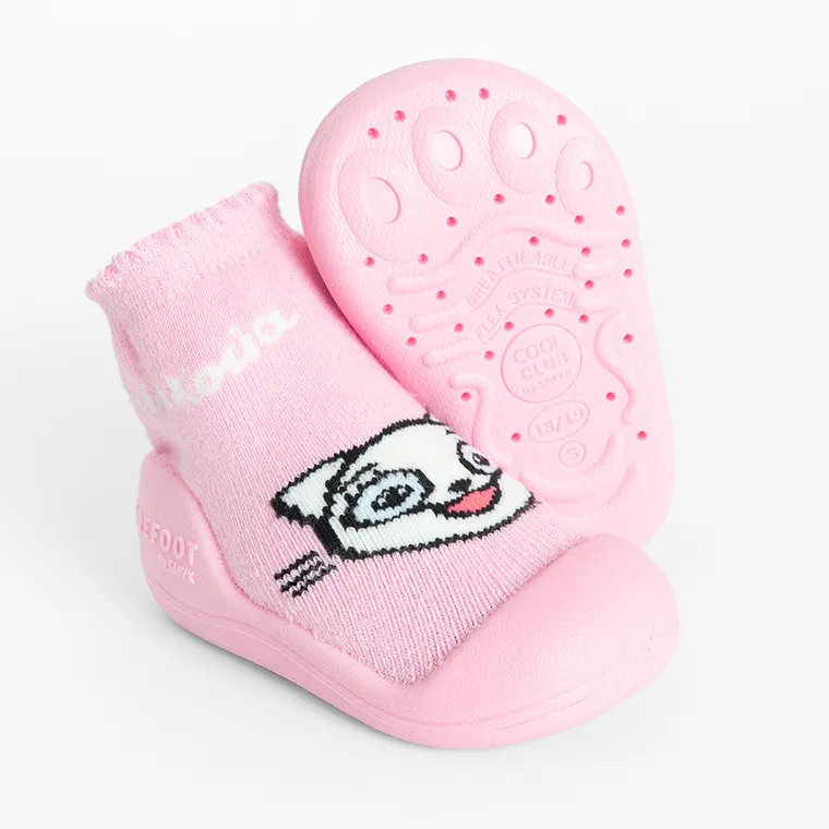 Cool Club, Skarpetobuty dziewczęce, różowe, podeszwa Barefoot, Kicia Kocia