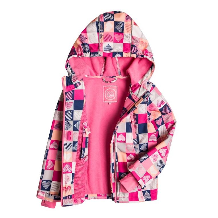 Cool Club, Softshell dziewczęcy, różowy, serca
