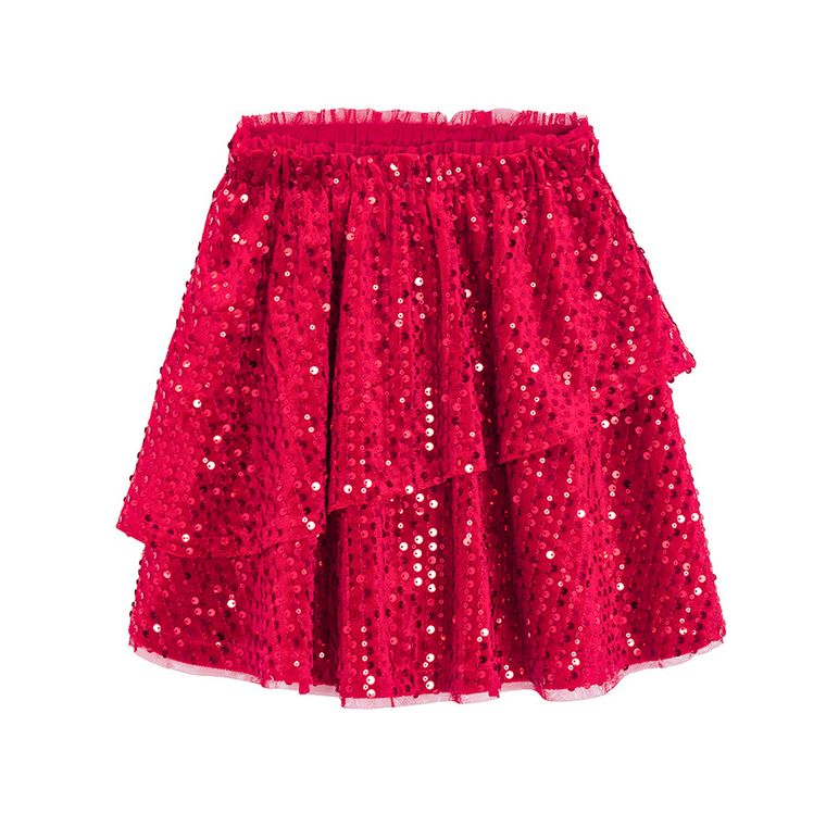 Cool Club, Spódnica dziewczęca, welurowa, czerwona
