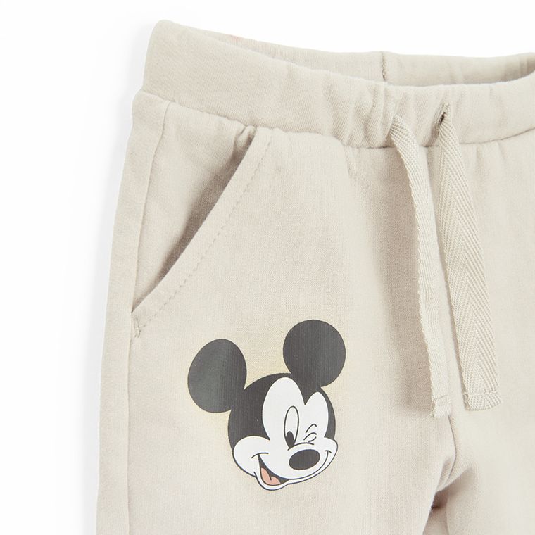 Cool Club, Spodnie dresowe chłopięce, beżowe, Klub przyjaciół Myszki Mickey
