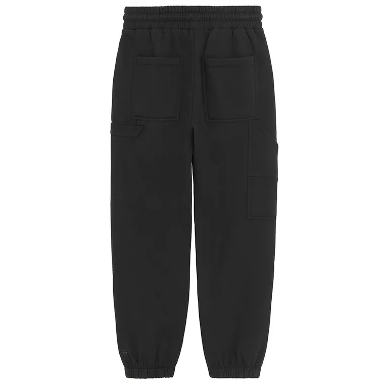 Cool Club, Spodnie dresowe chłopięce, carpenter, ocieplane, czarne