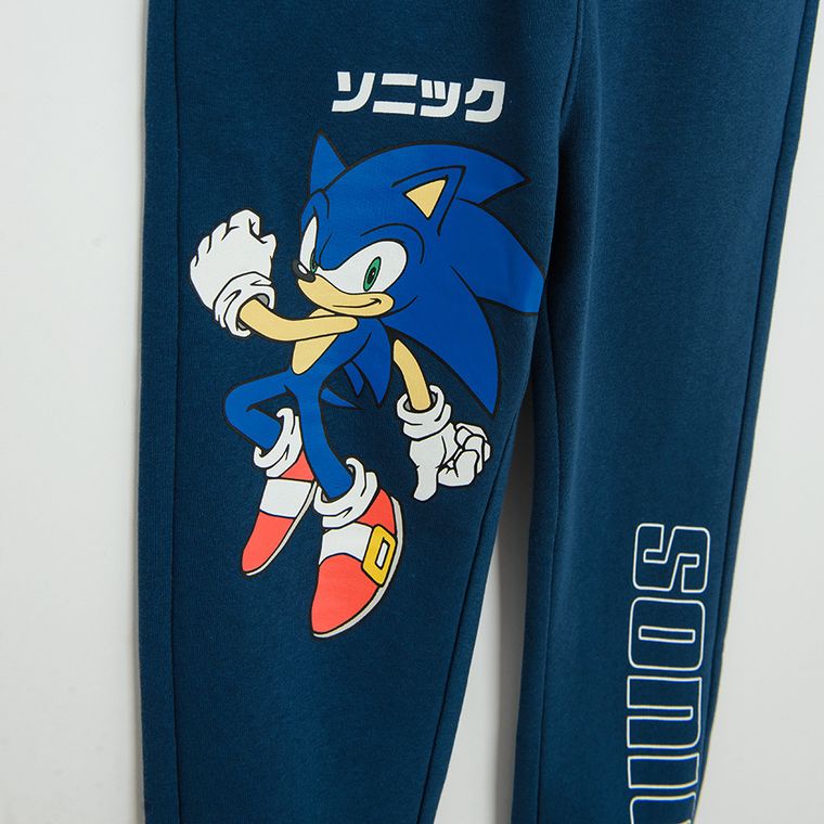 Cool Club, Spodnie dresowe chłopięce, niebieskie, Sonic the Hedgehog