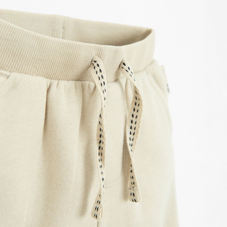 Cool Club, Spodnie dresowe chłopięce, ocieplane, beżowe