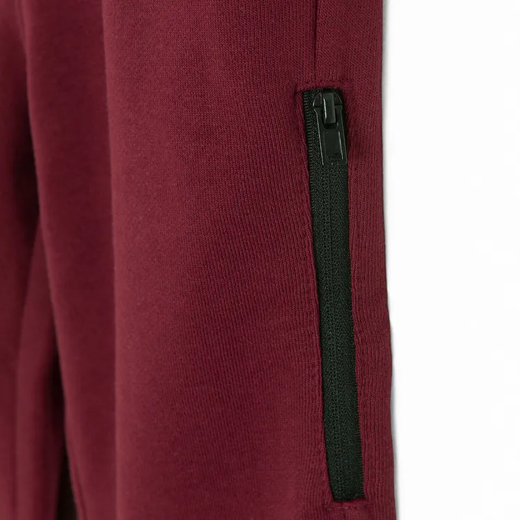 Cool Club, Spodnie dresowe chłopięce, ocieplane, bordowe