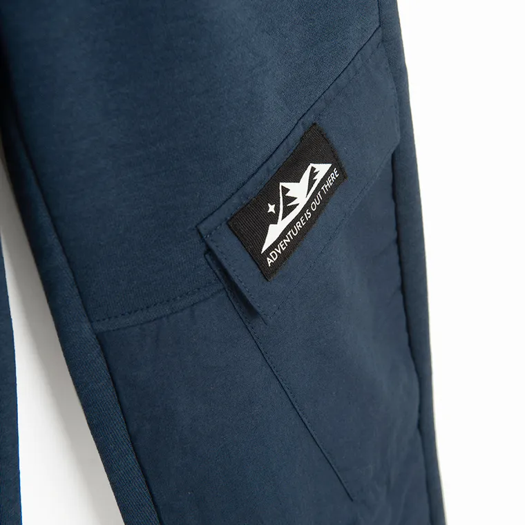 Cool Club, Spodnie dresowe chłopięce, ocieplane, granatowe