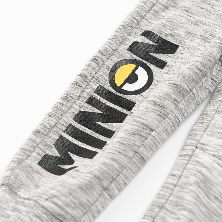 Cool Club, Spodnie dresowe chłopięce, szare, Minionki