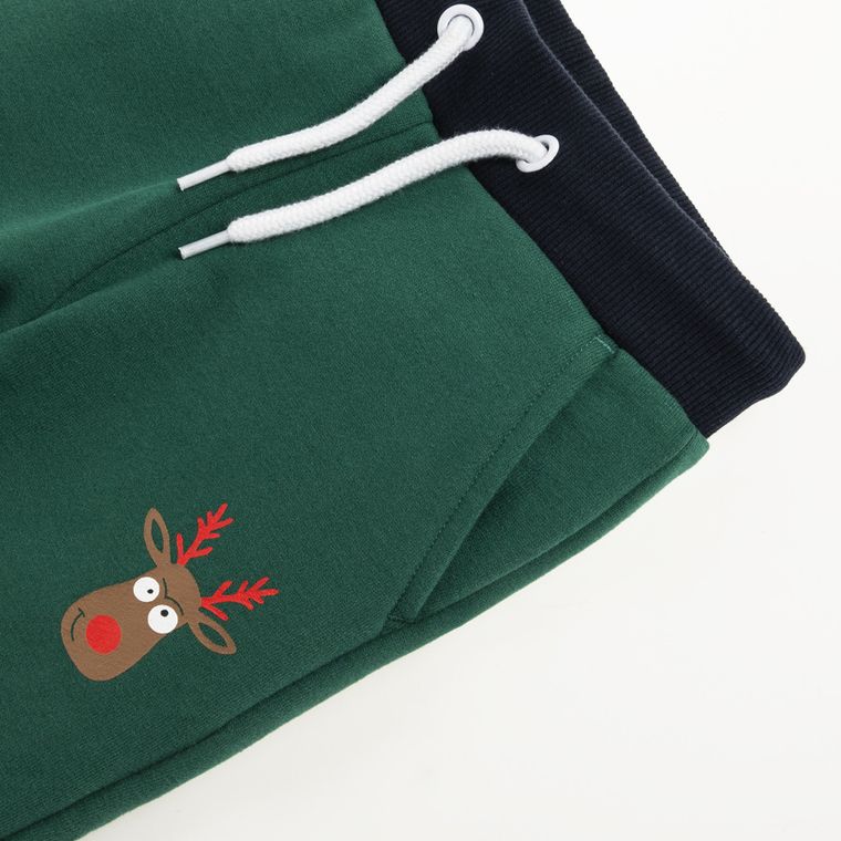 Cool Club, Spodnie dresowe chłopięce, zielone, renifer