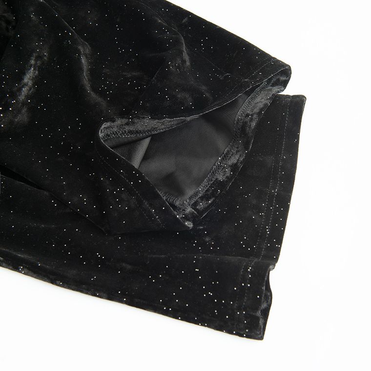 Cool Club, Spodnie dresowe dziewczęce, culotte, welurowe, czarne