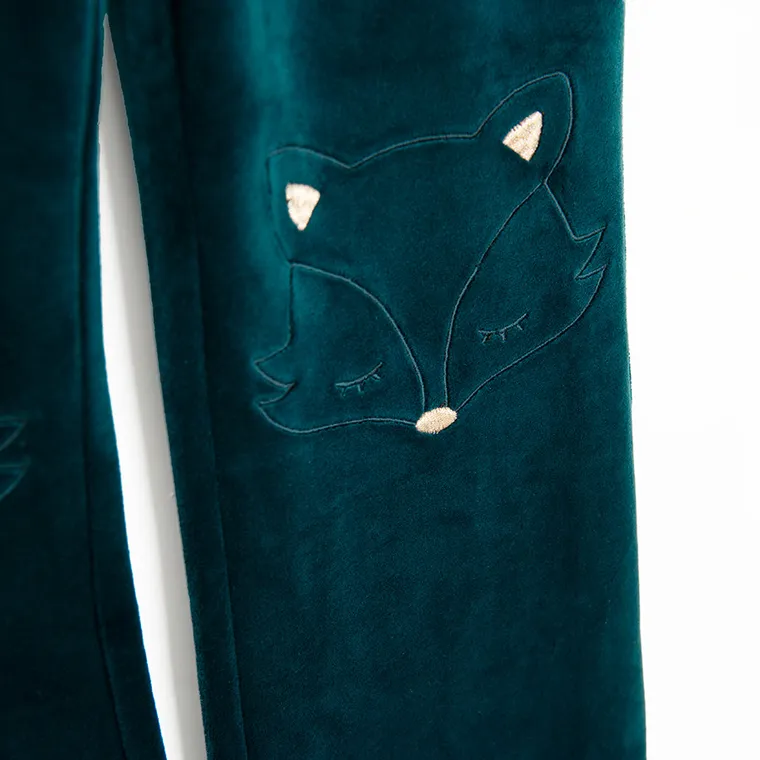 Cool Club, Spodnie dresowe dziewczęce, flare, welurowe, zielone