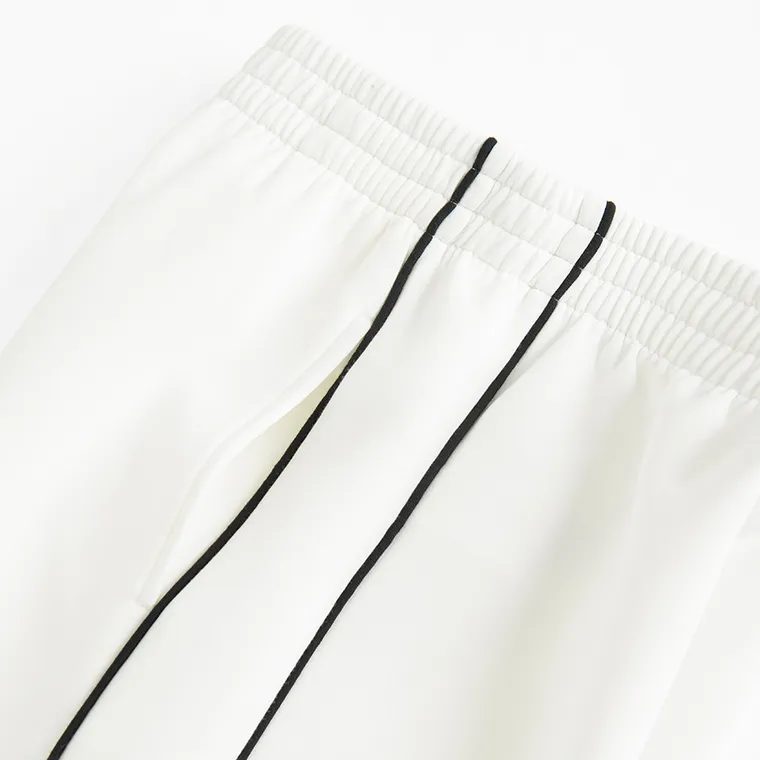 Cool Club, Spodnie dresowe dziewczęce, wide leg, białe